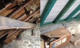 Remplacement d’une charpente pourrie et réfection d’une toiture en tuile à Boninne (Namur)